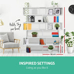 Artiss Bookshelf 6 Tiers - RIVA White - Furniture > Bedroom