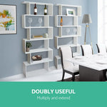Artiss Bookshelf 6 Tiers - RIVA White - Furniture > Bedroom