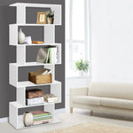 Artiss Bookshelf 6 Tiers - RIVA White - Furniture > Bedroom