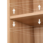 Artiss Bookshelf 7 Tiers MILO Pine - Furniture > Living Room