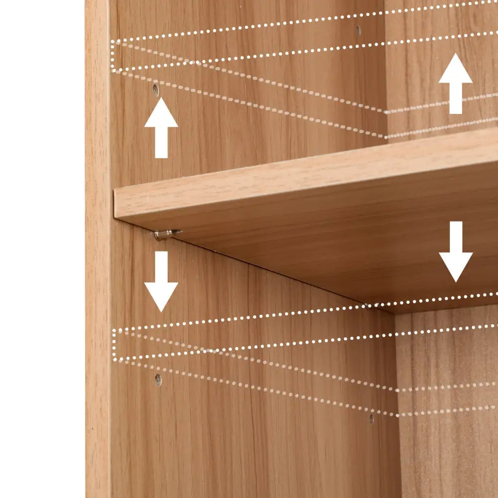 Artiss Bookshelf 7 Tiers MILO Pine - Furniture > Living Room