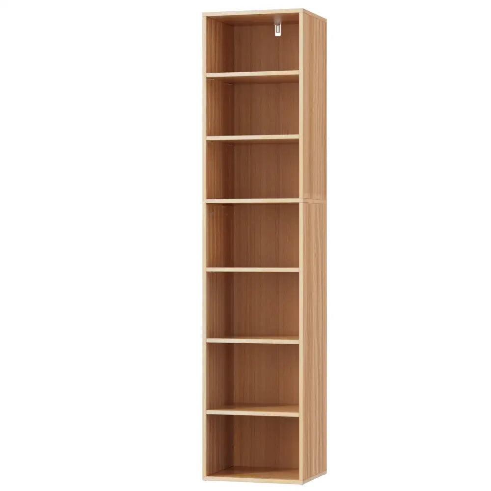 Artiss Bookshelf 7 Tiers MILO Pine - Furniture > Living Room