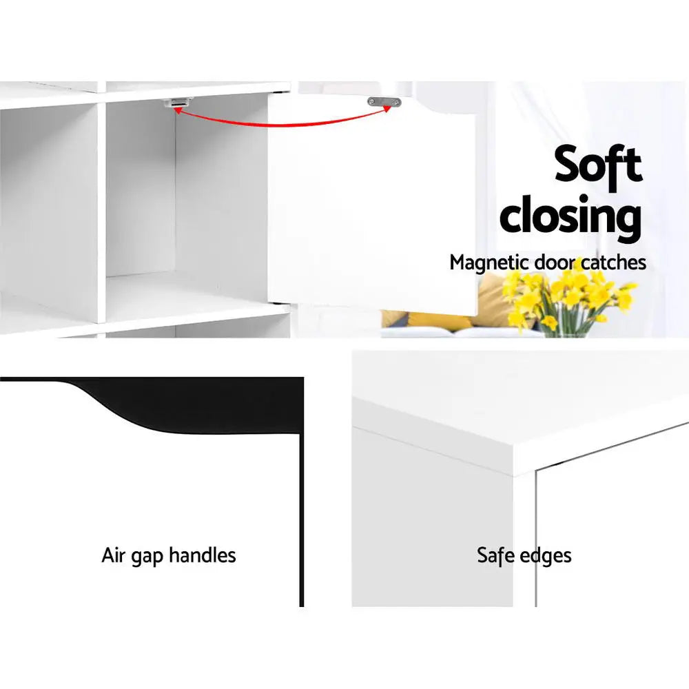 Artiss Bookshelf 8 Cube Shlef - DANA White - Furniture > Living Room