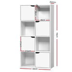 Artiss Bookshelf 8 Cube Shlef - DANA White - Furniture > Living Room