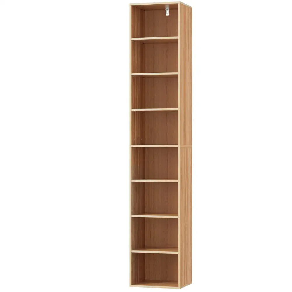 Artiss Bookshelf 8 Tiers MILO Pine - Furniture > Living Room