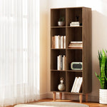 Artiss Bookshelf Bookcase 4 Tiers LEOR Walnut - Furniture > Living Room > Bookcases & Shelves