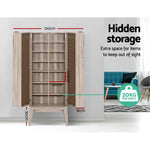 Artiss Bookshelf CD Storage Rack - BERG Oak - Furniture > Living Room > Bookcases & Shelves
