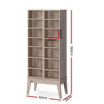 Artiss Bookshelf CD Storage Rack - BERG Oak - Furniture > Living Room > Bookcases & Shelves