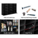 Artiss Bookshelf CD Storage Rack - BERT Black - Furniture > Living Room > Bookcases & Shelves