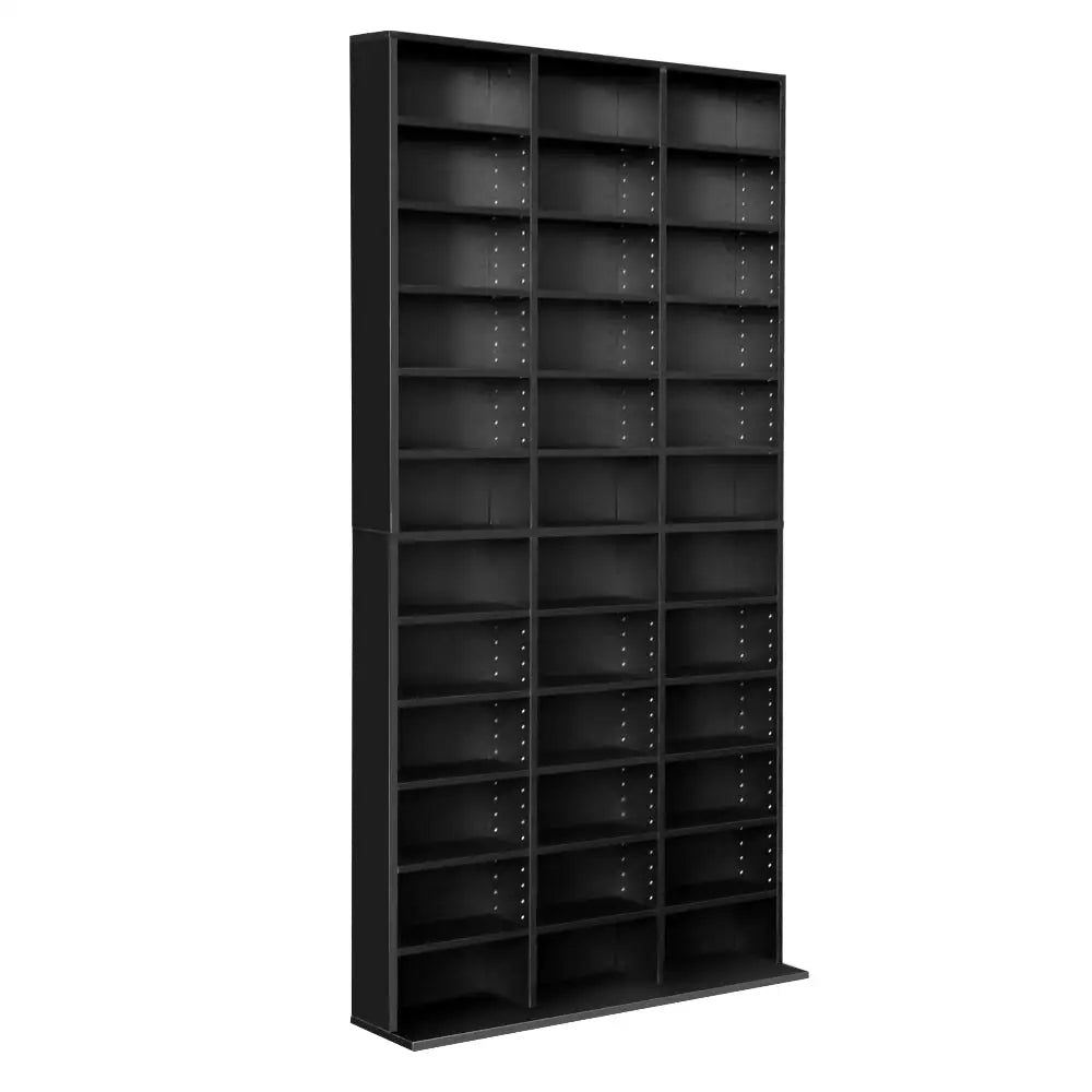 Artiss Bookshelf CD Storage Rack - BERT Black - Furniture > Living Room > Bookcases & Shelves