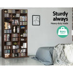 Artiss Bookshelf CD Storage Rack - BERT Brown - Home & Garden > Storage