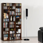 Artiss Bookshelf CD Storage Rack - BERT Brown - Home & Garden > Storage