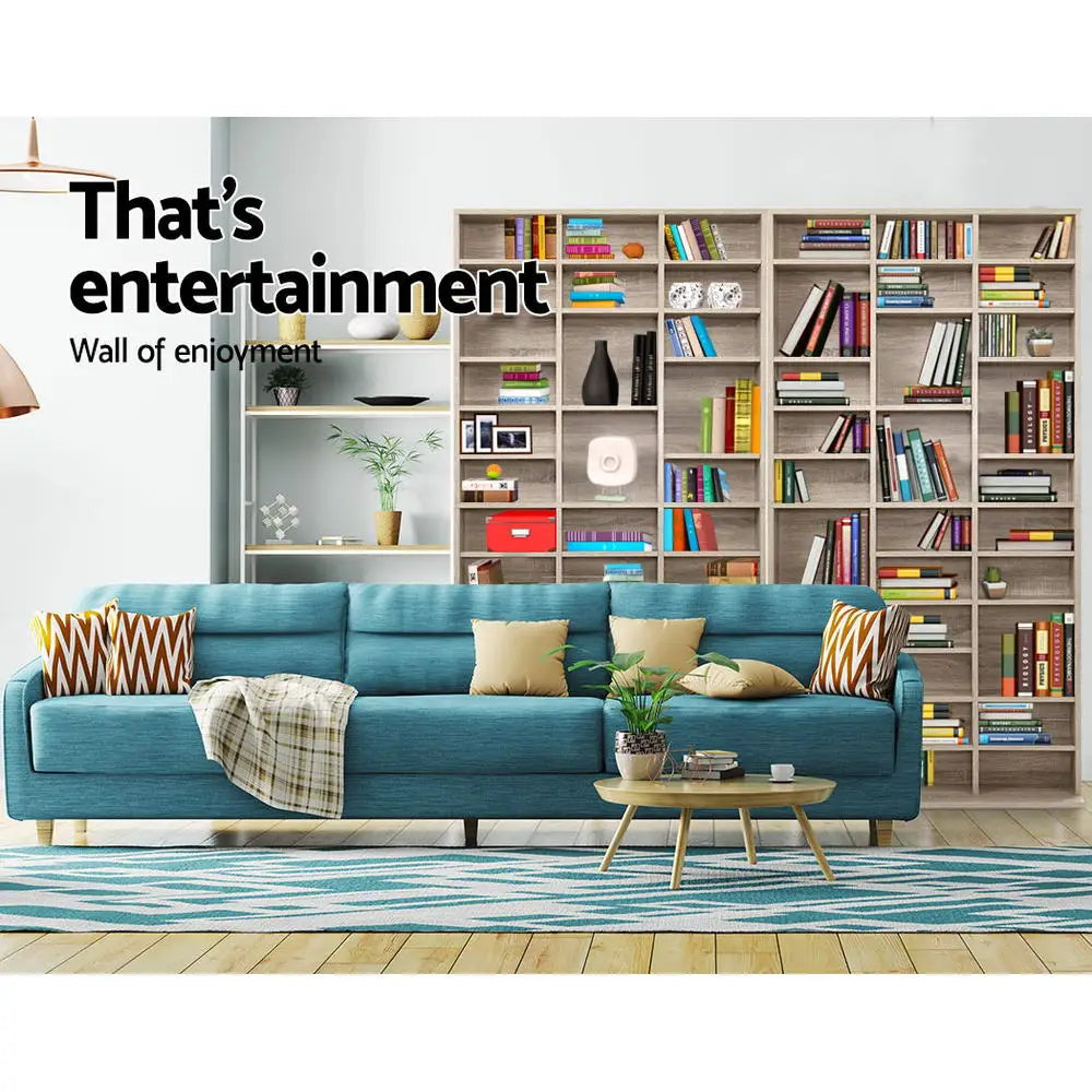 Artiss Bookshelf CD Storage Rack - BERT Oak - Furniture > Office
