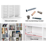 Artiss Bookshelf CD Storage Rack - BERT White - Home & Garden > Storage