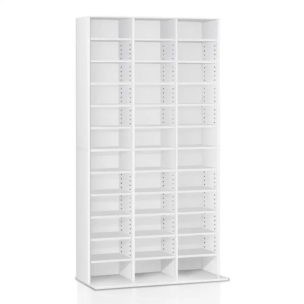 Artiss Bookshelf CD Storage Rack - BERT White - Home & Garden > Storage
