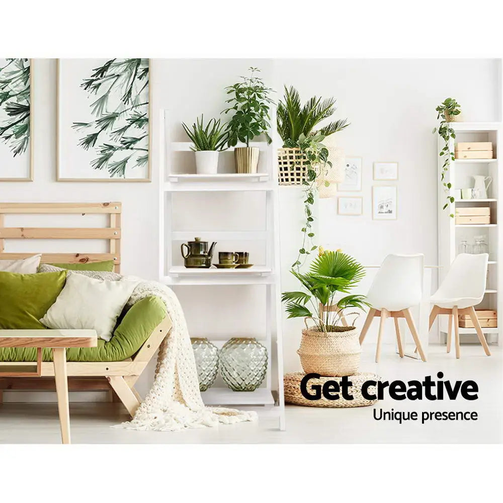 Artiss Bookshelf Corner Shelf 3 Tiers - ZANE White - Furniture > Living Room > Bookcases & Shelves