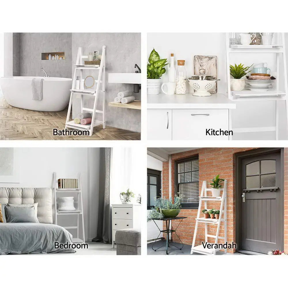 Artiss Bookshelf Corner Shelf 3 Tiers - ZANE White - Furniture > Living Room > Bookcases & Shelves