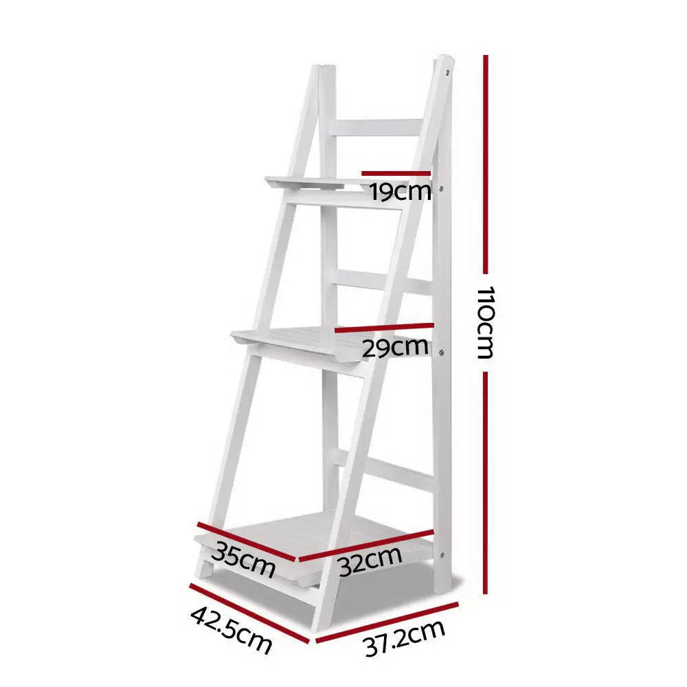 Artiss Bookshelf Corner Shelf 3 Tiers - ZANE White - Furniture > Living Room > Bookcases & Shelves