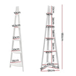 Artiss Bookshelf Corner Shelf 5 Tiers - CANE White - Furniture > Living Room