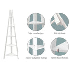 Artiss Bookshelf Corner Shelf 5 Tiers - CANE White - Furniture > Living Room