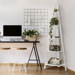 Artiss Bookshelf Corner Shelf 5 Tiers - CANE White - Furniture > Living Room