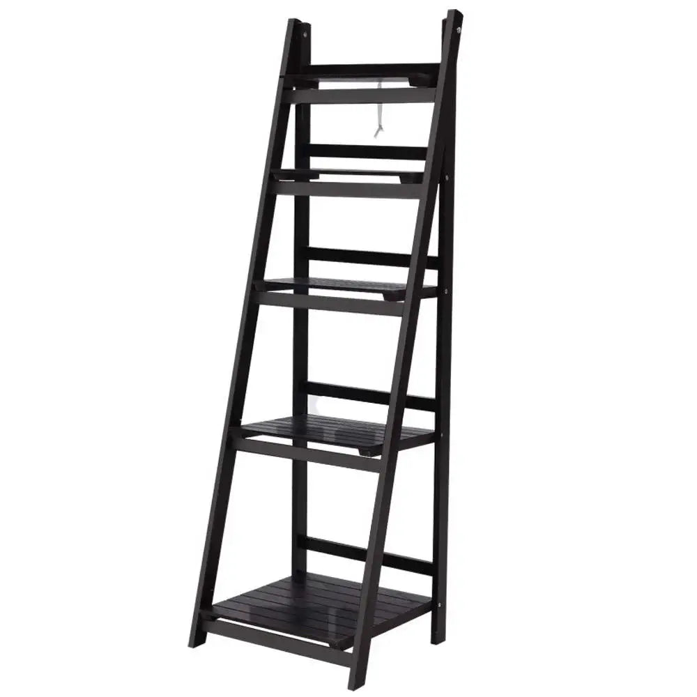Artiss Bookshelf Corner Shelf 5 Tiers - ZANE Coffee - Furniture > Office