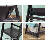 Artiss Bookshelf Corner Shelf 5 Tiers - ZANE Coffee - Furniture > Office