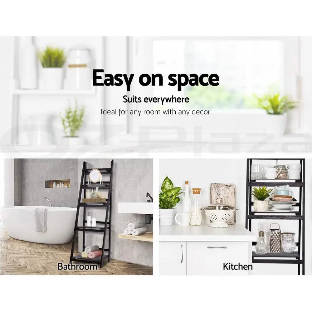 Artiss Bookshelf Corner Shelf 5 Tiers - ZANE Coffee - Furniture > Office
