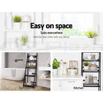 Artiss Bookshelf Corner Shelf 5 Tiers - ZANE Coffee - Furniture > Office