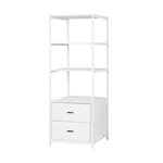 Artiss Bookshelf Display Shelf 2 Drawers 152CM White - Furniture > Living Room > Bookcases & Shelves