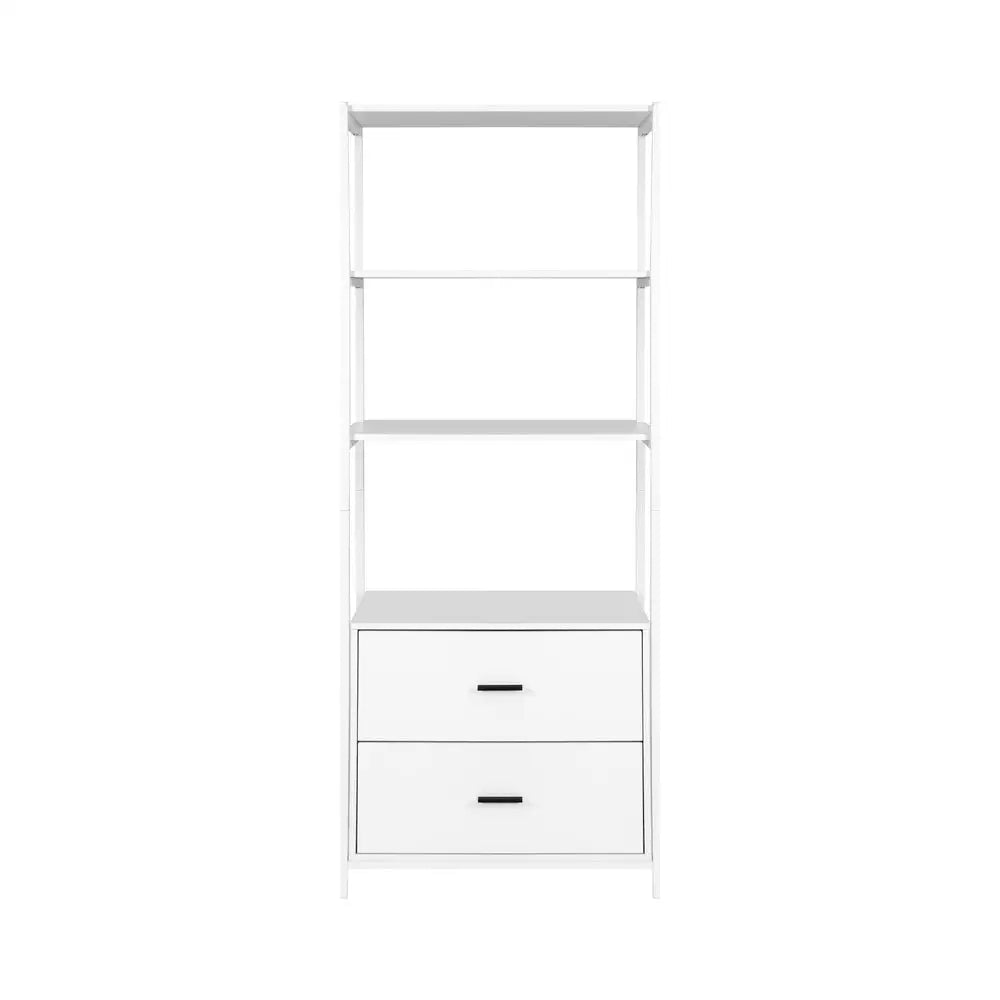 Artiss Bookshelf Display Shelf 2 Drawers 152CM White - Furniture > Living Room > Bookcases & Shelves