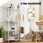 Artiss Bookshelf Display Shelves 5 Tiers 120cm White - Furniture > Living Room > Bookcases & Shelves