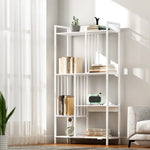 Artiss Bookshelf Display Shelves 5 Tiers 120cm White - Furniture > Living Room > Bookcases & Shelves