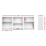 Artiss Bookshelf Set of 3 - VENA White - Furniture > Living Room > Bookcases & Shelves