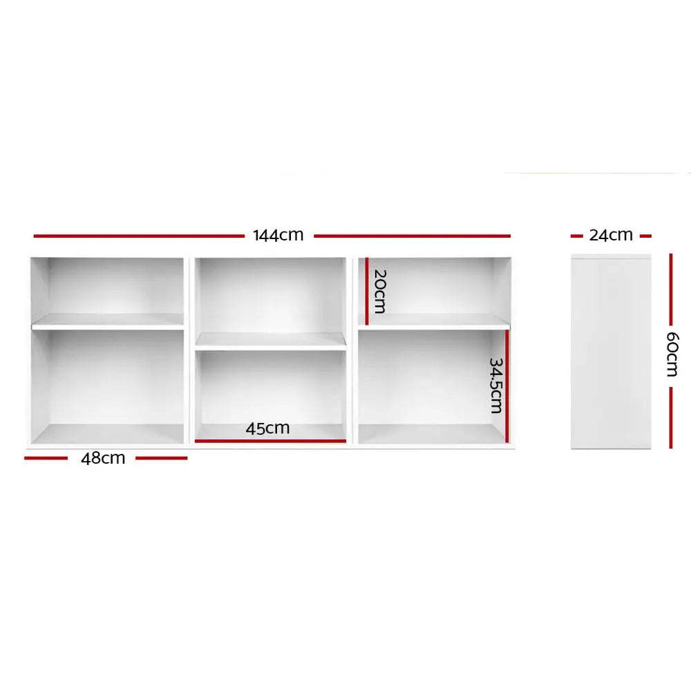 Artiss Bookshelf Set of 3 - VENA White - Furniture > Living Room > Bookcases & Shelves