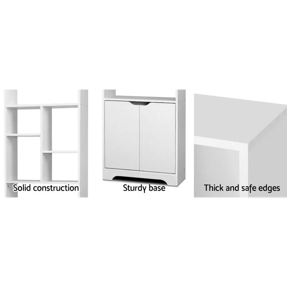 Artiss Bookshelf with Cabinet - GINA White - Furniture > Office
