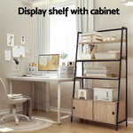 Artiss Bookshelf with Cabinet MIRA Oak - Furniture > Office