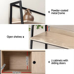 Artiss Bookshelf with Cabinet MIRA Oak - Furniture > Office
