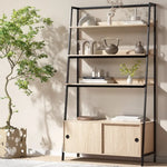 Artiss Bookshelf with Cabinet MIRA Oak - Furniture > Office