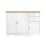 Artiss Buffet Sideboard 3 Doors - BERNE White - Furniture > Dining