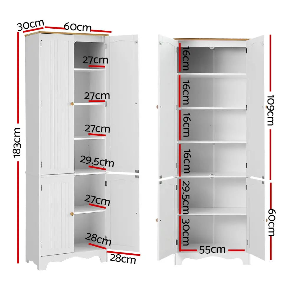 Artiss Buffet Sideboard 4 Doors - BERNE White - Furniture > Living Room