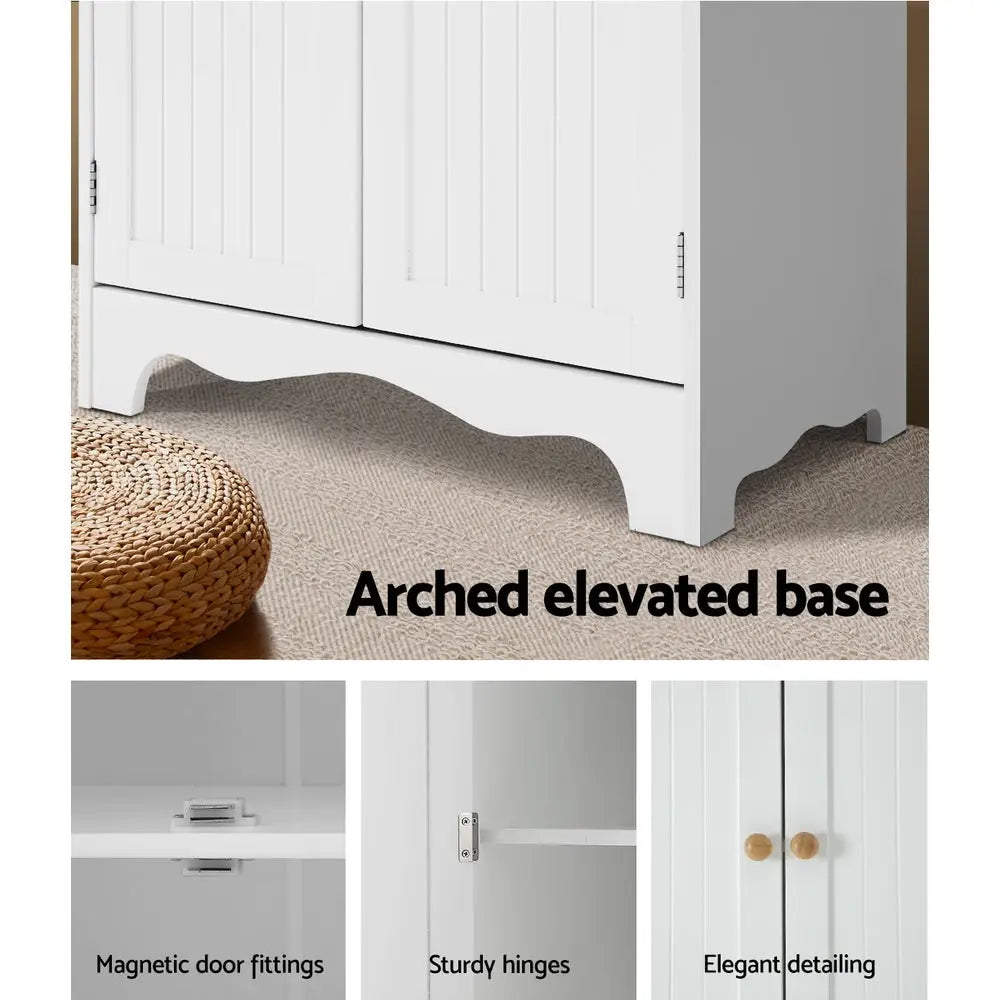 Artiss Buffet Sideboard 4 Doors - BERNE White - Furniture > Living Room