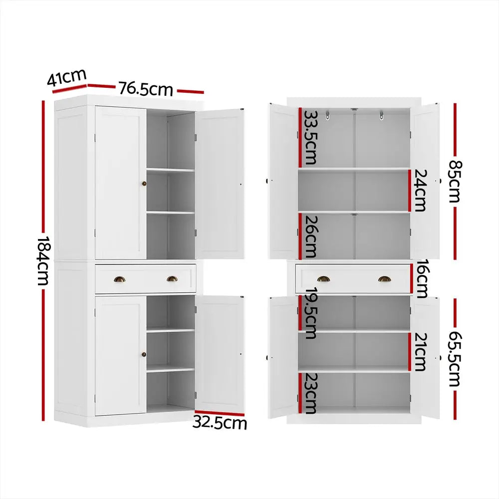 Artiss Buffet Sideboard Cupboard Cabinet White - Furniture > Dining > Buffets & Sideboards
