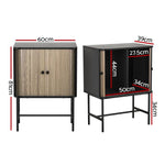 Artiss Buffet Sideboard Cupboard Sliding Doors Pantry Storage BORIS - Furniture > Living Room