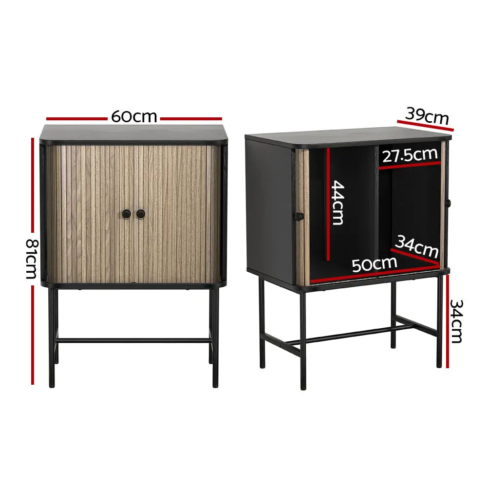 Artiss Buffet Sideboard Cupboard Sliding Doors Pantry Storage BORIS - Furniture > Living Room