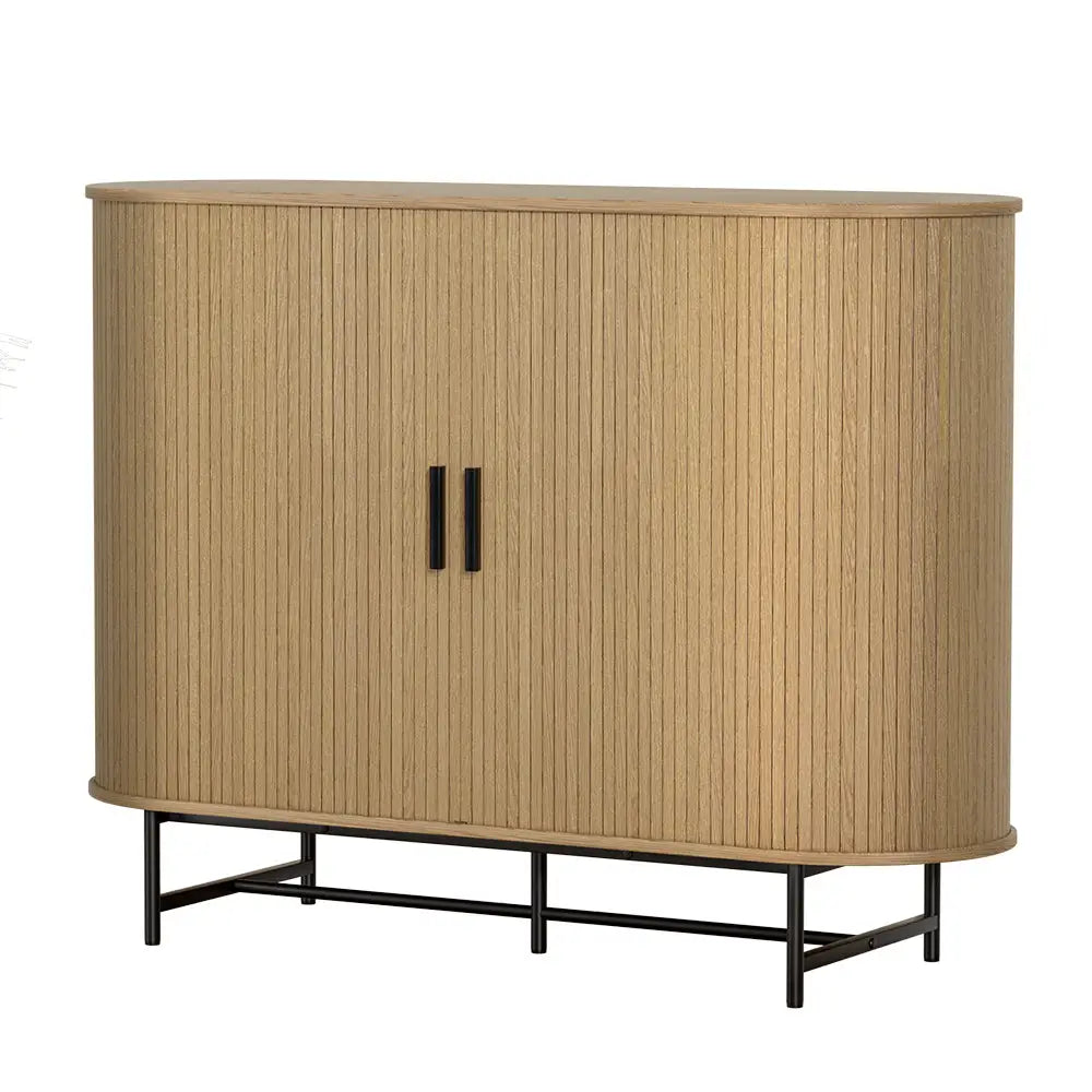 Artiss Buffet Sideboard Cupboard Sliding Doors Pantry Storage Oak PIIA - Furniture > Living Room