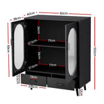Artiss Buffet Sideboard Double Doors - Black - Furniture > Dining > Buffets & Sideboards