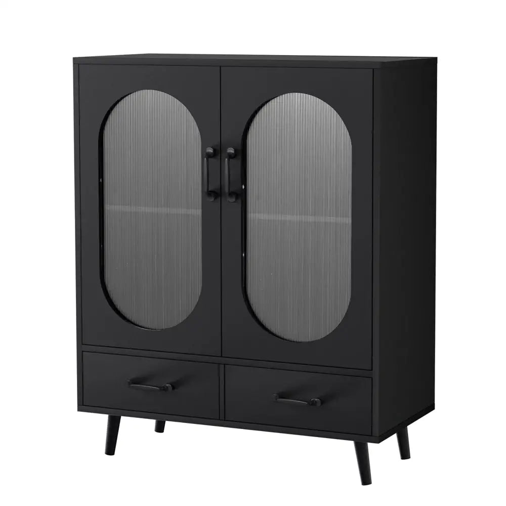 Artiss Buffet Sideboard Double Doors - Black - Furniture > Dining > Buffets & Sideboards