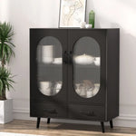 Artiss Buffet Sideboard Double Doors - Black - Furniture > Dining > Buffets & Sideboards