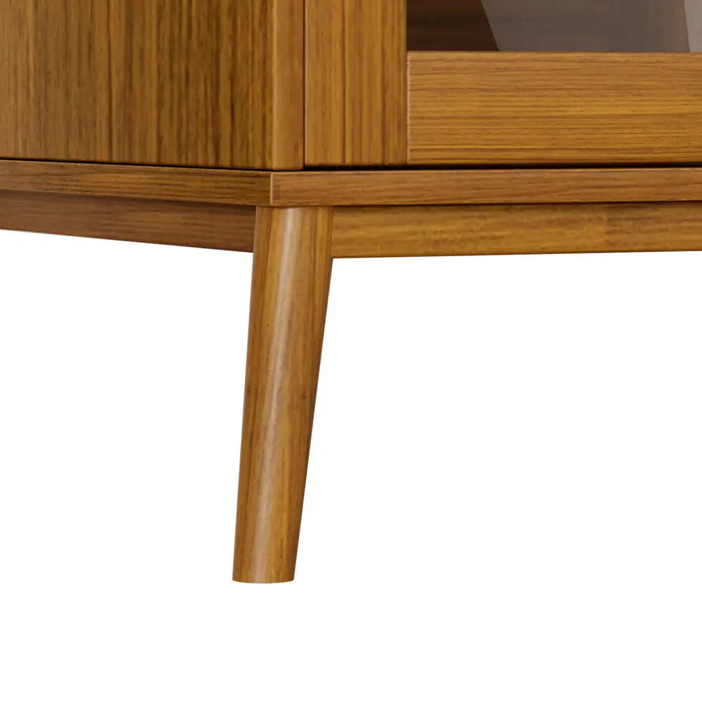Artiss Buffet Sideboard Glass Doors - Oak - Furniture > Living Room